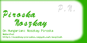 piroska noszkay business card